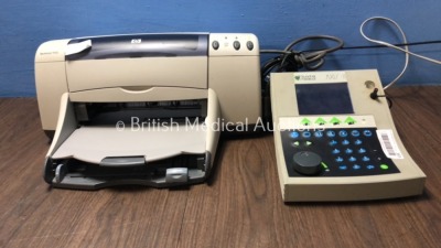 1 x HP Deskjet 940c Printer and 1 x Quantel Medical Axis II Ophthalmic Echography with AC Power Supply Software Version 5.12 (Both Power Up) *FS006831