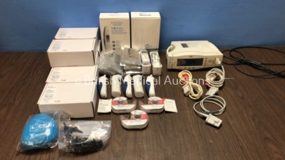 Mixed Lot Including 6 x TD-1261 Ear Thermometers, 1 x Fora IR21 Ear Thermometer, 3 x 3M Prep Tapes, 1 x Life Drive Face Mask, 1 x Masimo Radical Signa