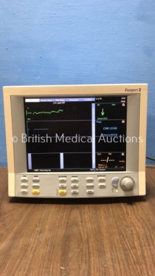 Datascope Passport 2 Patient Monitor Including ECG, SpO2 and T1 Options (Powers Up)