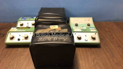 Job Lot Including 3 x Kamplex AS7 Screening Audiometers with 1 x AC Power Supply (All Power Up) 1 x Kamplex KS 8 Screening Audiometer (Powers Up when