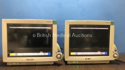 2 x Philips IntelliVue MP70 Anesthesia Monitors (Both Power Up) *103286 / 127057*