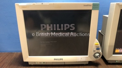 2 x Philips IntelliVue MP70 Anesthesia Monitors (Both Power Up with Missing Dials-See Photos) *127048 / 103308* - 2