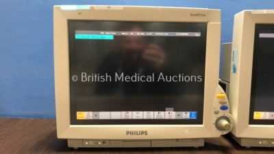 2 x Philips IntelliVue MP70 Anesthesia Monitors (Both Power Up 1 with Missing Cover-See Photo-See Photos) *109171 / 103300* - 2