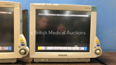 2 x Philips IntelliVue MP70 Anesthesia Monitors (Both Power Up 1 with Missing Cover-See Photo-See Photos) *109171 / 103300* - 3