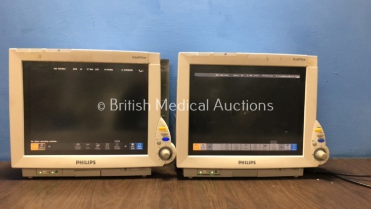 2 x Philips IntelliVue MP70 Monitors (Both Power Up with Missing Tags-See Photos) *8216 / 142384*