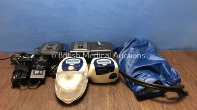 Mixed Lot Including 2 x Philips Respironics REMstar Auto A-Flex CPAP Units with 2 x AC Power Supplies and 1 x Philips System One Humidifier Unit (Both