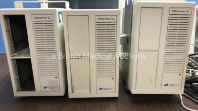 Job Lot Including 3 x Spacelabs Ultraview 91387 Modules with 3 x Ultraview Monitors, 3 x Power Supplies and Various Monitor Leads (Some Marks to Scree - 2