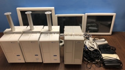 Job Lot Including 3 x Spacelabs Ultraview SL 2700 and 1 x 90387 Modules with 3 x Ultraview Monitors, 5 x Power Supplies and Various Monitor Leads (So