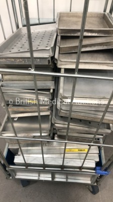 Cage of Metal Surgical Instrument Trays (Cage Not Included) - 2