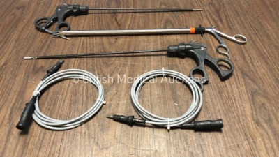 3 x Laparoscopic Instruments with 3 x Cables