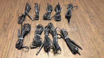 10 x Monopolar Forceps with 10 x Cables