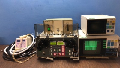 Mixed Lot Including 1 x NeO2 Medical Oxygen Controller with Hoses (No Power with Damaged Casing-See Photo) 1 x Downs Surgical 75 Light Source (Powers