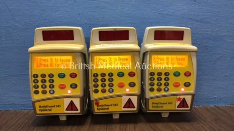 3 x Bodyguard 545 Epidural Infusion Pumps (All Power Up)