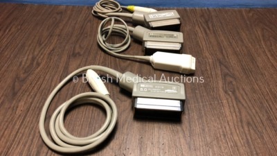 Job Lot of Ultrasound Transducer / Probes Including 1 x Hewlett Packard 21211B 5.0 MHz Ultrasound Transducer / Probe, 1 x Hewlett Packard 21255B 4.5 /