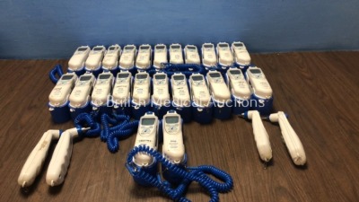 28 x Covidien Genius 2 Thermometers with 24 x Base Units (18 Power Up, 10 No Power)