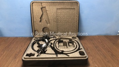 Fujinon EG530WR Video Gastroscope In Case Engineer's Report : Optics - Slightly Misty, Angulation - No Fault Found, Patient Tube - No Fault Found, Lig
