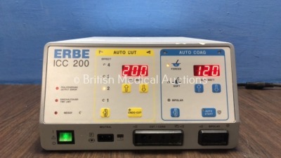 ERBE ICC 200 Electrosurgical Diathermy Unit (Powers Up with Dent-See Photo) *1042480*