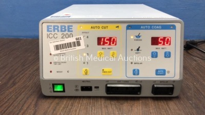 ERBE ICC 200 Electrosurgical Diathermy Unit (Powers Up) *1042706*