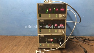 Job Lot Including 2 x Karl Storz Endoskope SCB 264305 20 Electronic Endoflators and 1 x Karl Storz SCB 201331 20 xenon 300 Light Source (All Power Up)