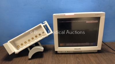 1 x Philips IntelliVue MP70 Touch Screen Monitor with 1 x Philips M8048A Module Rack (Powers Up, Missing Model Tag-See Photo) *DE50263712 / DE73172212