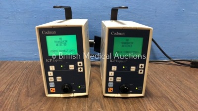 2 x Codman ICP Express Patient Monitors (Both Power Up)