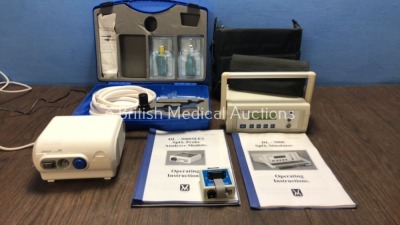 Mixed Lot Including 1 x Omron Comp AIR Nebulizer (Powers Up) 1 x VBM Manujet III 02 Gun, 1 x Viamed DL-3000 SpO2 Simulator with 1 x AC Power Supply, 1