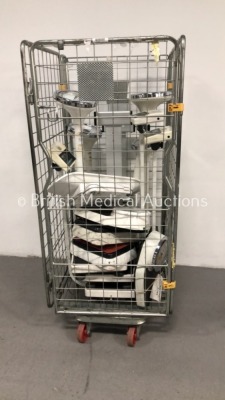 Large Cage of Scales Including Approx 25 x Seca/Marsden Standing Weighing Scales (Cage Not Included)