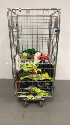 Cage of Mixed Safety Clothing Including Hi-Vis Vests,Gloves and Jackets (Cage Not Included)