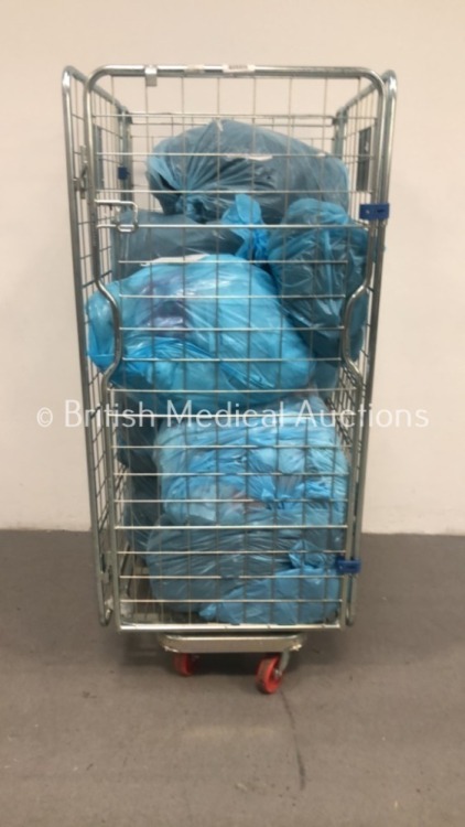 Cage of Mixed Ambulance Uniforms and Mixed Consumables Including Carefusion Extension Sets (Cage Not Included)