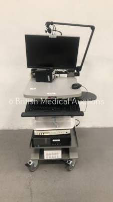 Xltek EEG System on Trolley with Monitor,Keyboard and Accessories (Hard Drive Removed) * SN PS60E0224A2 *