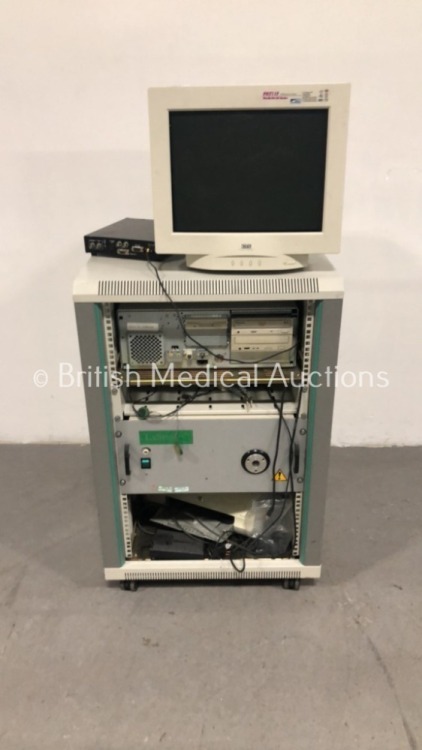 LxStrobe Trolley with Monitor and Accessories (Hard Drive Removed) * SN 1J1-04810324 *