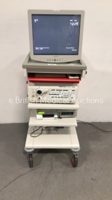 Pentax Stack Trolley with Sony LCD Monitor,Pentax SAFE-3000 Autofluorescence Bronchoscopy Processor,Sony Color Video Printer UP-25MD and Sony DVD Reco