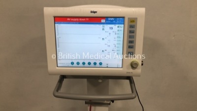 Drager Evita XL Ventilator Ref 8419601-04 Software Version 07.00 Running Hours 2692 on Drager Stand (Powers Up) * SN ASAC-0170 * * Mfd 2009 * - 3