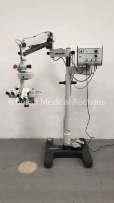 Leica Wild Heerbrugg M690 Dual Operated Surgical Microscope with 2 x Binoculars, 2 x 10x/21 Eyepieces, 2 x 8.33x/22 Eyepieces, f200mm SL Lens and 3 x