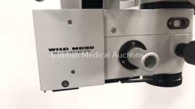 Leica Wild Heerbrugg M690 Dual Operated Surgical Microscope with 2 x Binoculars, 2 x 10x/21 Eyepieces, 2 x 8.33x/22 Eyepieces, f200mm SL Lens and 3 x - 13