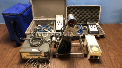 Mixed Lot Including 1 x Medi-Link Interferential Therapy Unit, 1 x Ohmeda Lung Simulator, 2 x Force Measurement Systems Load Indicators in Cases and 1