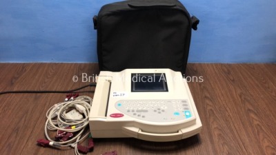 GE MAC 1200 ST ECG Recorder with Leads in Case *Mfd 2002*