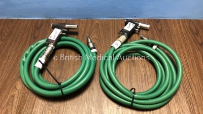 2 x Synthes Compact Air Drive II Handpieces with 2 x Green Hoses