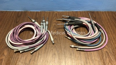 Job Lot of 9 x Light Leads in Various Colours Including 4 x Sunoptics