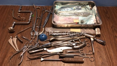 Job Lot of Various Surgical Instruments in Tray