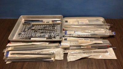 Job Lot of Various Surgical Instruments in Tray Including Wires and Nails