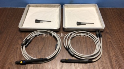 2 x ERBE 20132-043 Handpieces with 2 x Long Spatula and 2 x Short Spatula