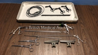 Job Lot Laparoscopic Instruments Including 1 x R.Wolf Diathermy Cable and 3 x Aesculap Handles