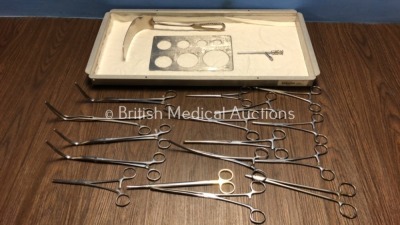 Job Lot of Gastrointestinal Surgical Instruments in Metal Tray