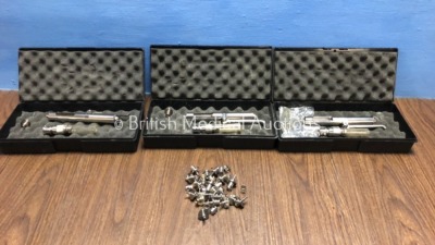 3 x Dermojet High Pressure Injectors in Cases with Replacement Heads