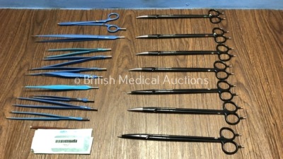 Job Lot of Diathermy Instruments Including 9 x Forceps and 7 x Ethicon Powerstar Bipolar Scissors