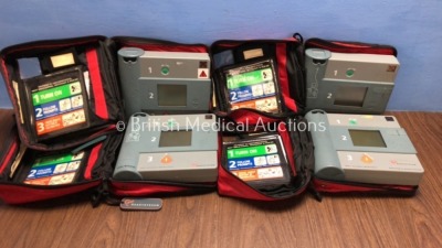 4 x Heartstream Forerunner Semi Automatic Defibrillators (All Power Up when Tested with Stock Battery - Not Included)