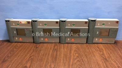 2 x Forerunner and 2 x Hewlett Packard Heartstream Semi-Automatic Defibrillators with 1 x Battery (Untested Due to Flat Battery)