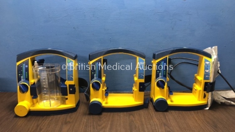 3 x Laerdal LSU Suction Units with 1 x Suction Cup (All Power Up) *78291297946 / 78370445961 / 78240898236*