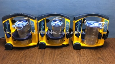 3 x Laerdal LSU Suction Units with 3 x Suction Cups and 3 x Lids (All Power Up) *78240898234 / 78090957321 / 78081070659*